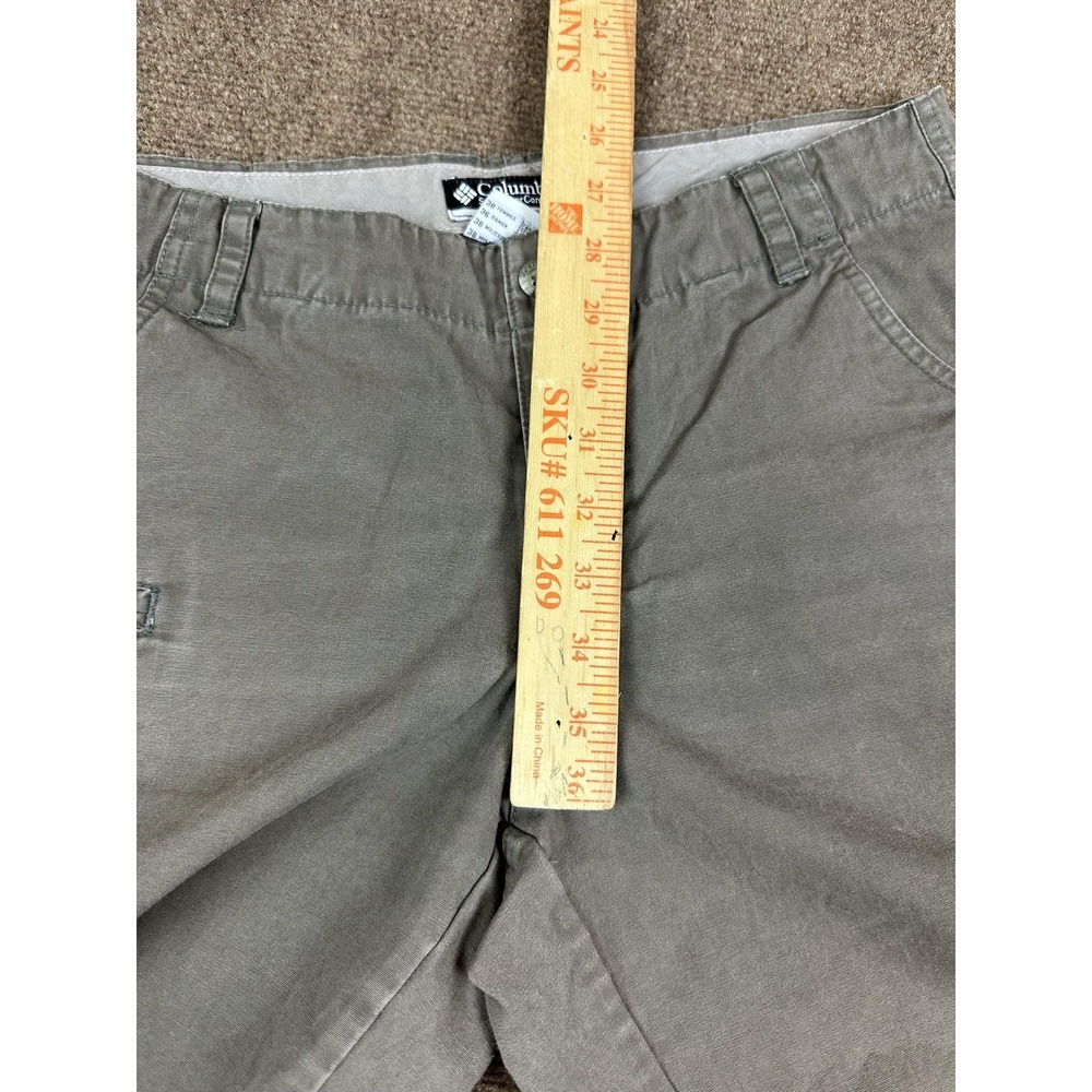 Columbia Shorts Womens Size 8 olive 100% Cotton Casual Outdoors Utility Pockets - Picture 7 of 12